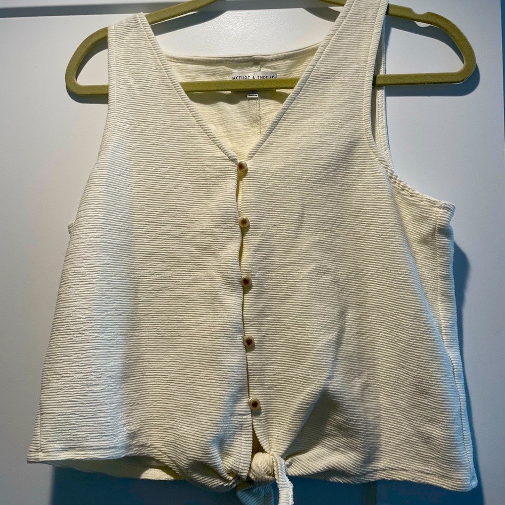 100% cotton Madewell button down tank top